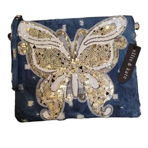 🦋Denim wristlet/ crossbody NWT